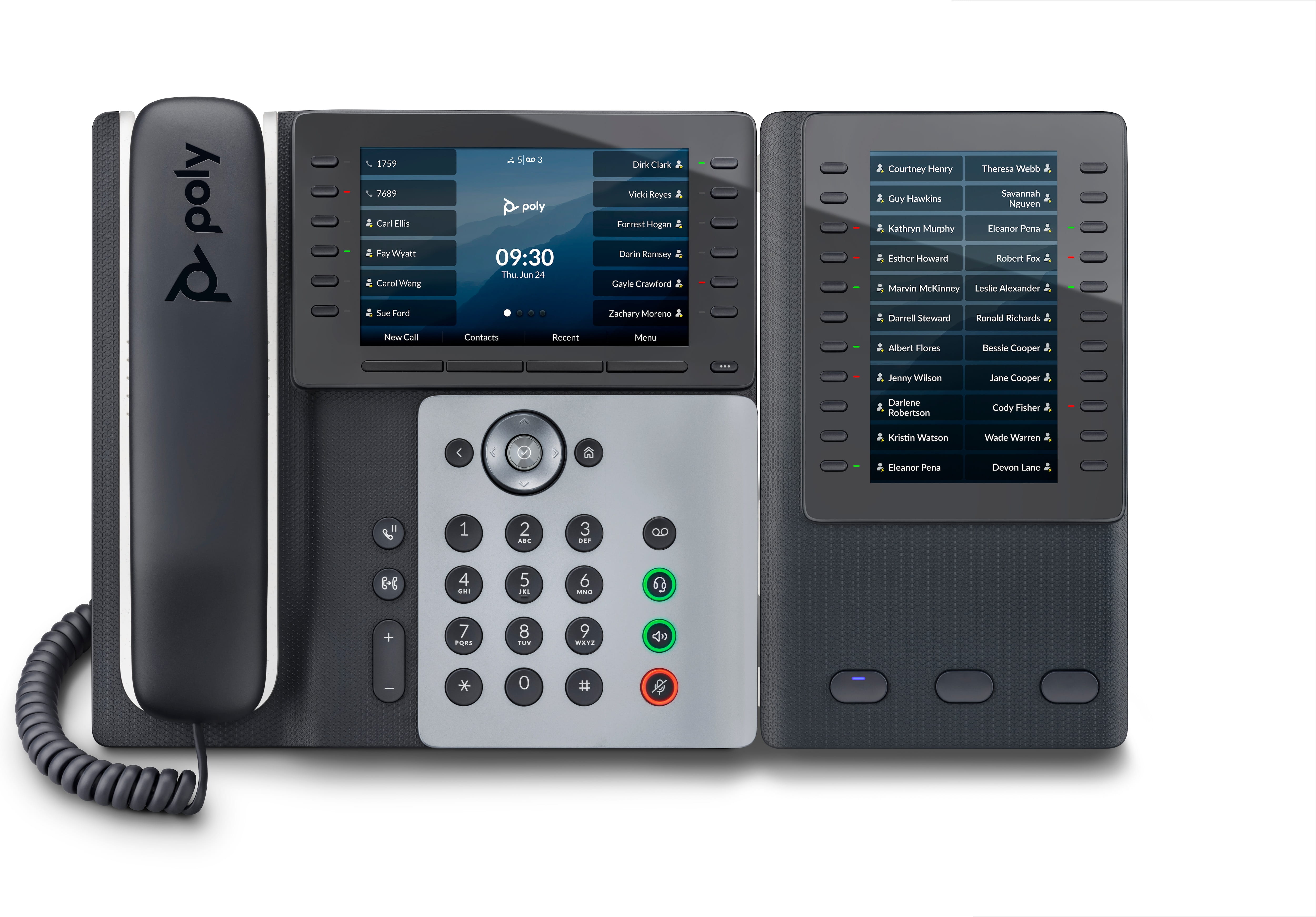 HP Poly Edge E500 - VoIP-Telefon mit Rufnummernanzeige/Anklopffunktion