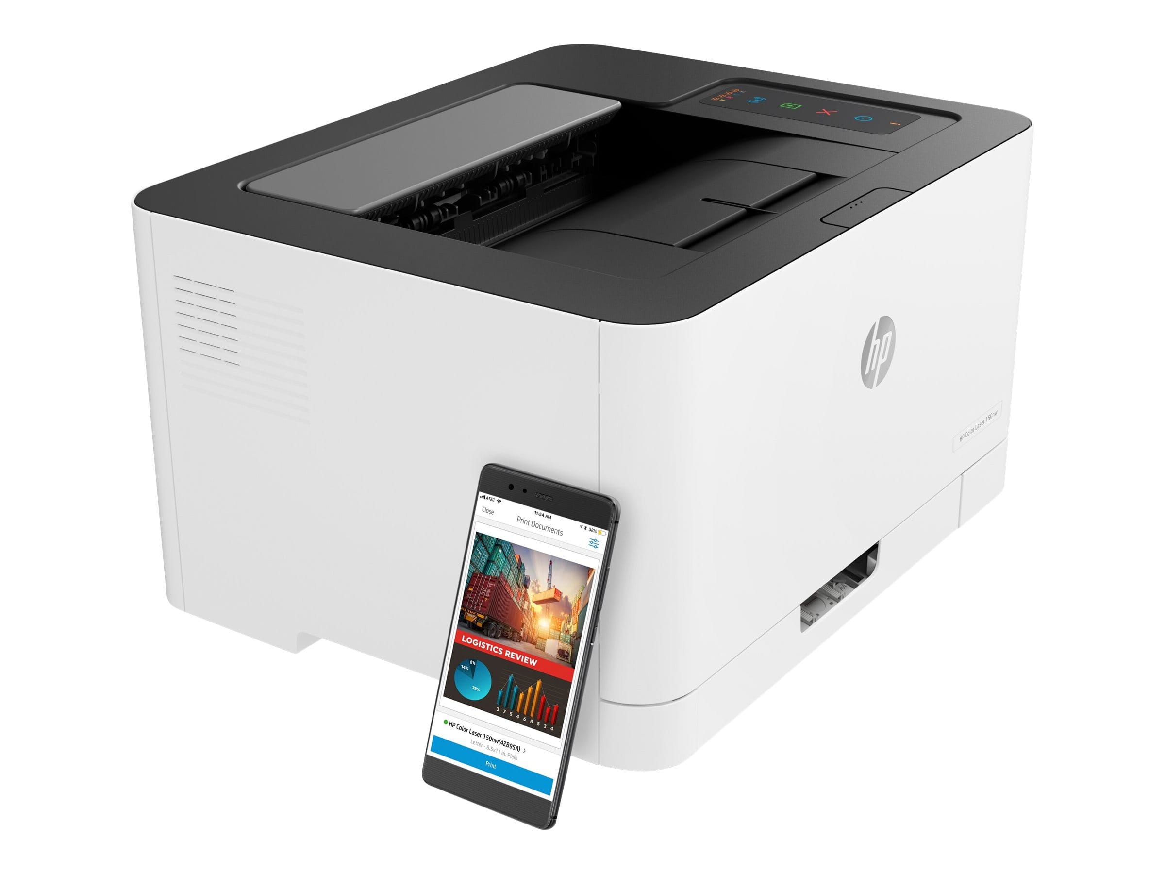 HP Color Laser 150nw - Drucker - Farbe - Laser - A4/Legal - 600 x 600 dpi - bis zu 18 Seiten/Min. (einfarbig)/