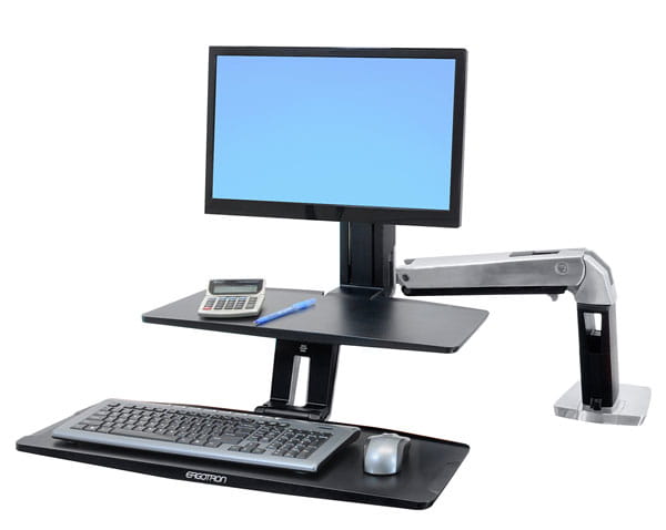 Ergotron WorkFit-A Single LD Workstation With Suspended Keyboard