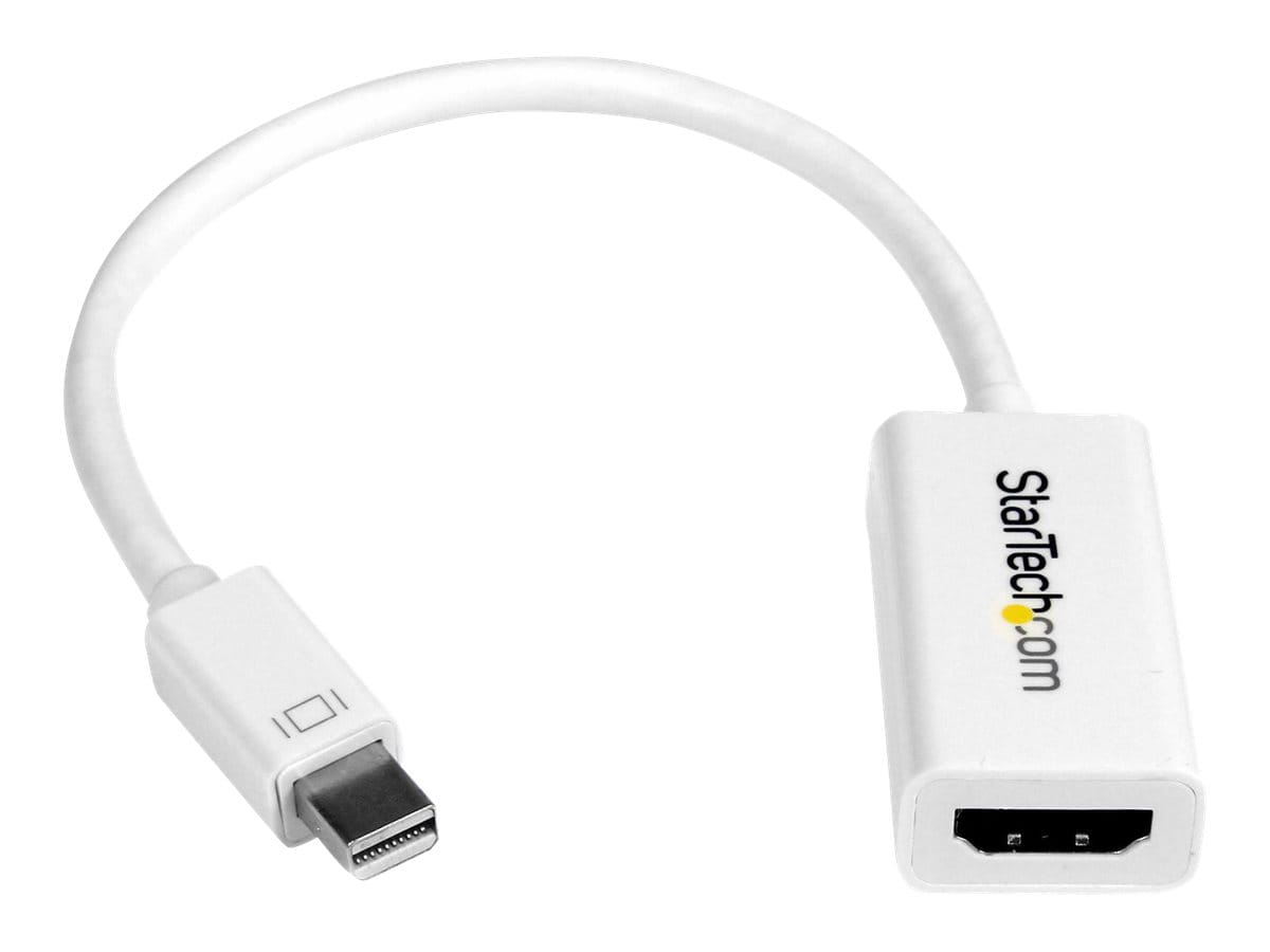 StarTech.com Mini DisplayPort auf HDMI 4k @ 30Hz Adapter - DP 1.2 zu HDMI Audio Video Konverter für MacBook Pro / Air - Weiß - Videoadapter - Mini DisplayPort männlich zu HDMI weiblich - 15 cm - weiß - aktiv, unterstützt 4K 30 Hz (3840 x 2160)