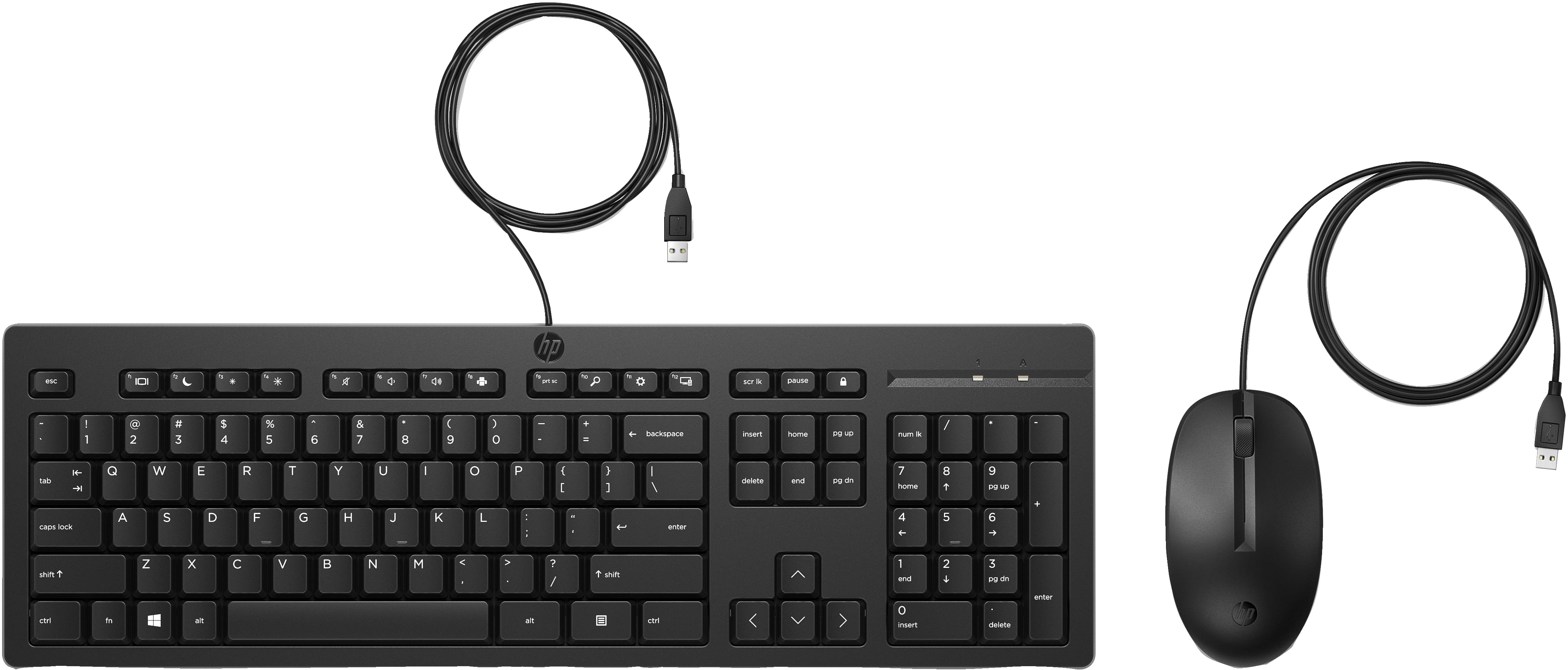 HP 225 - Tastatur-und-Maus-Set - USB - Schwarz