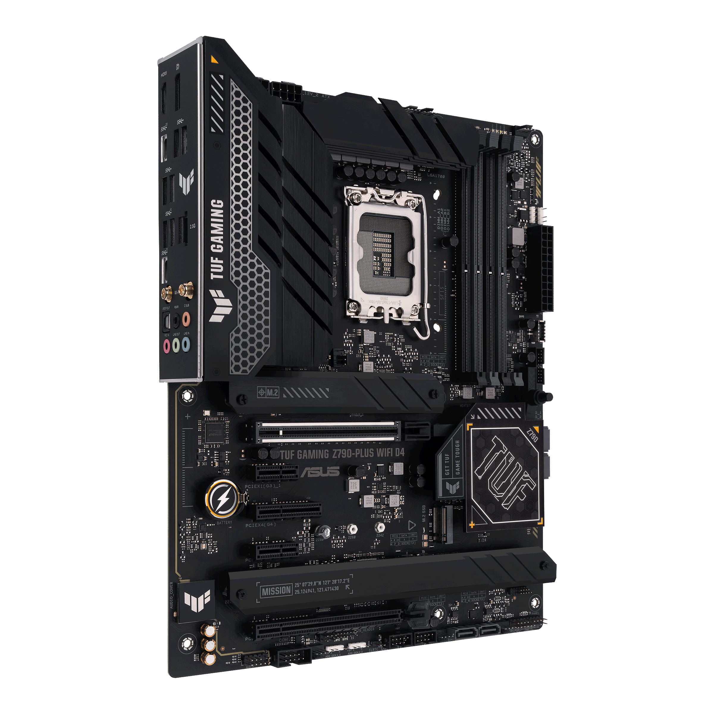ASUS TUF Gaming Z790-Plus WiFi D4 - Motherboard - ATX - LGA1700-Sockel - Z790 Chipsatz - USB-C 3.2 Gen 2x2, USB 3.2 Gen 2, USB 3.2 Gen 1, USB-C 3.2 Gen2 - 2.5 Gigabit LAN, Wi-Fi 6, Bluetooth - Onboard-Grafik (CPU erforderlich)