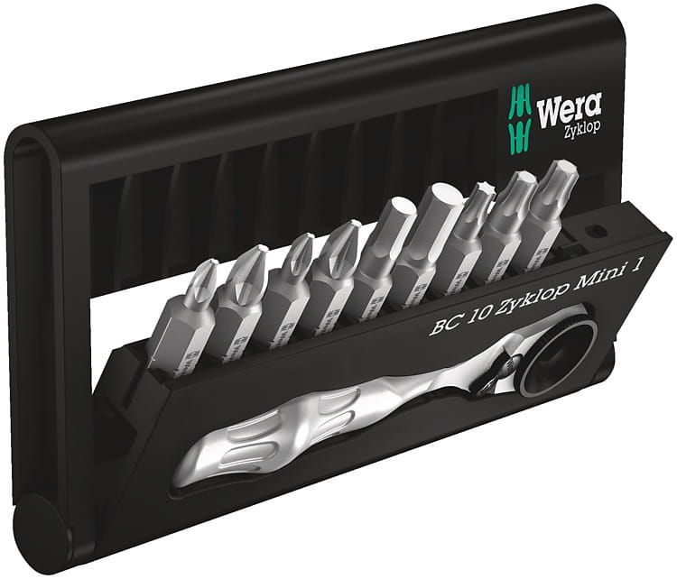 Wera Bit-Check 10 Zyklop Mini 1 - Knarrenschraubendreher mit Bit-Satz