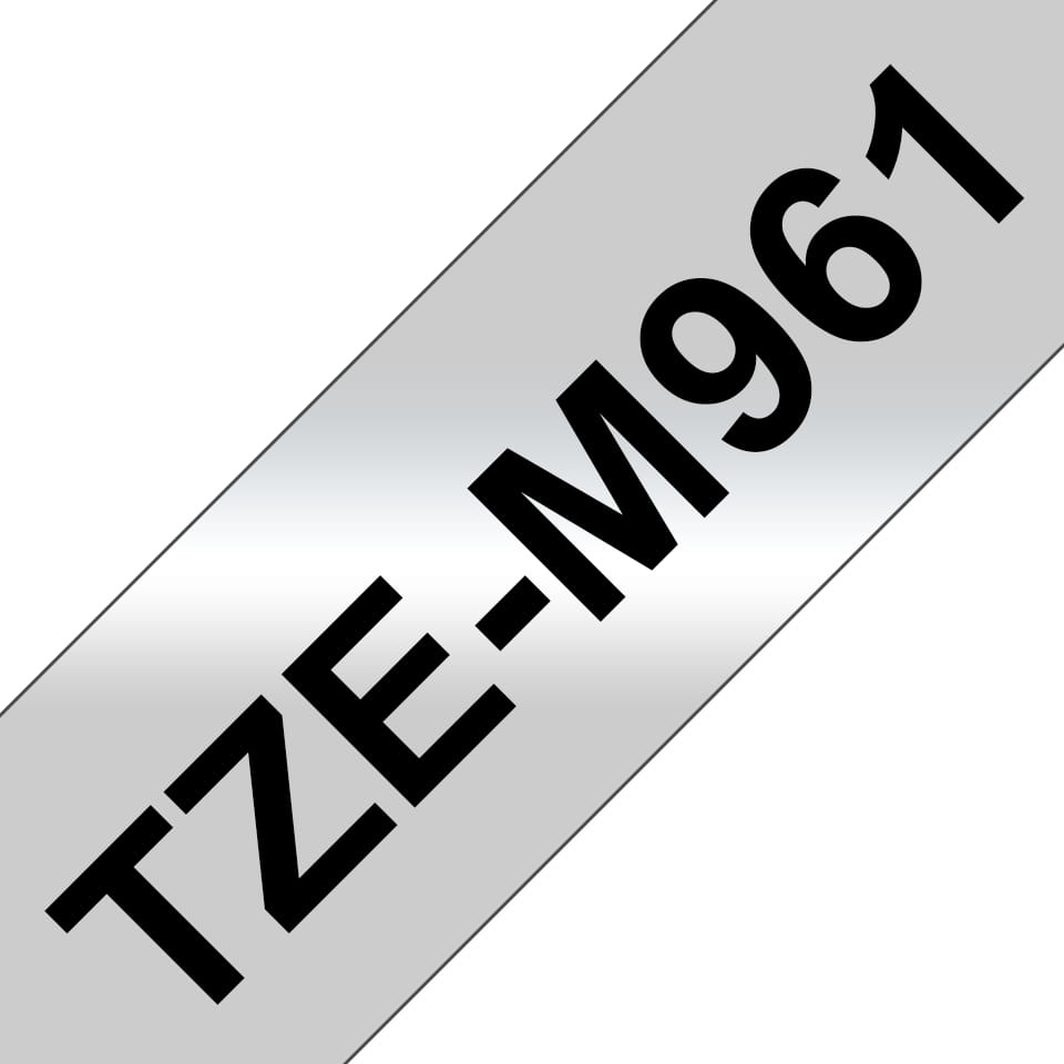 Brother TZe-M961 - Schwarz auf Silber (matt) - Rolle (3,6 cm x 8 m)