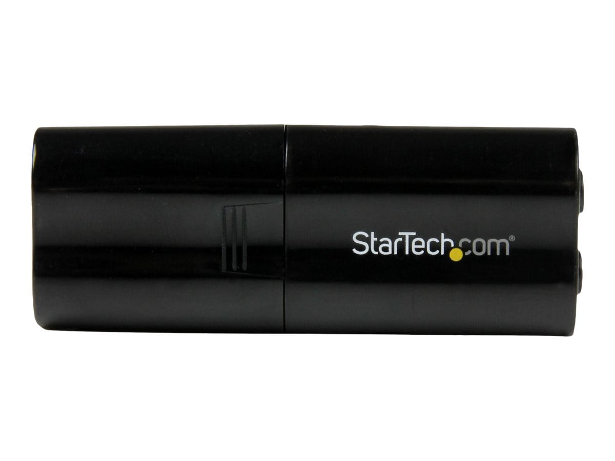 StarTech.com USB Sound Card - 3.5mm Audio Adapter - External Sound Card - Black - External Sound Card (ICUSBAUDIOB)