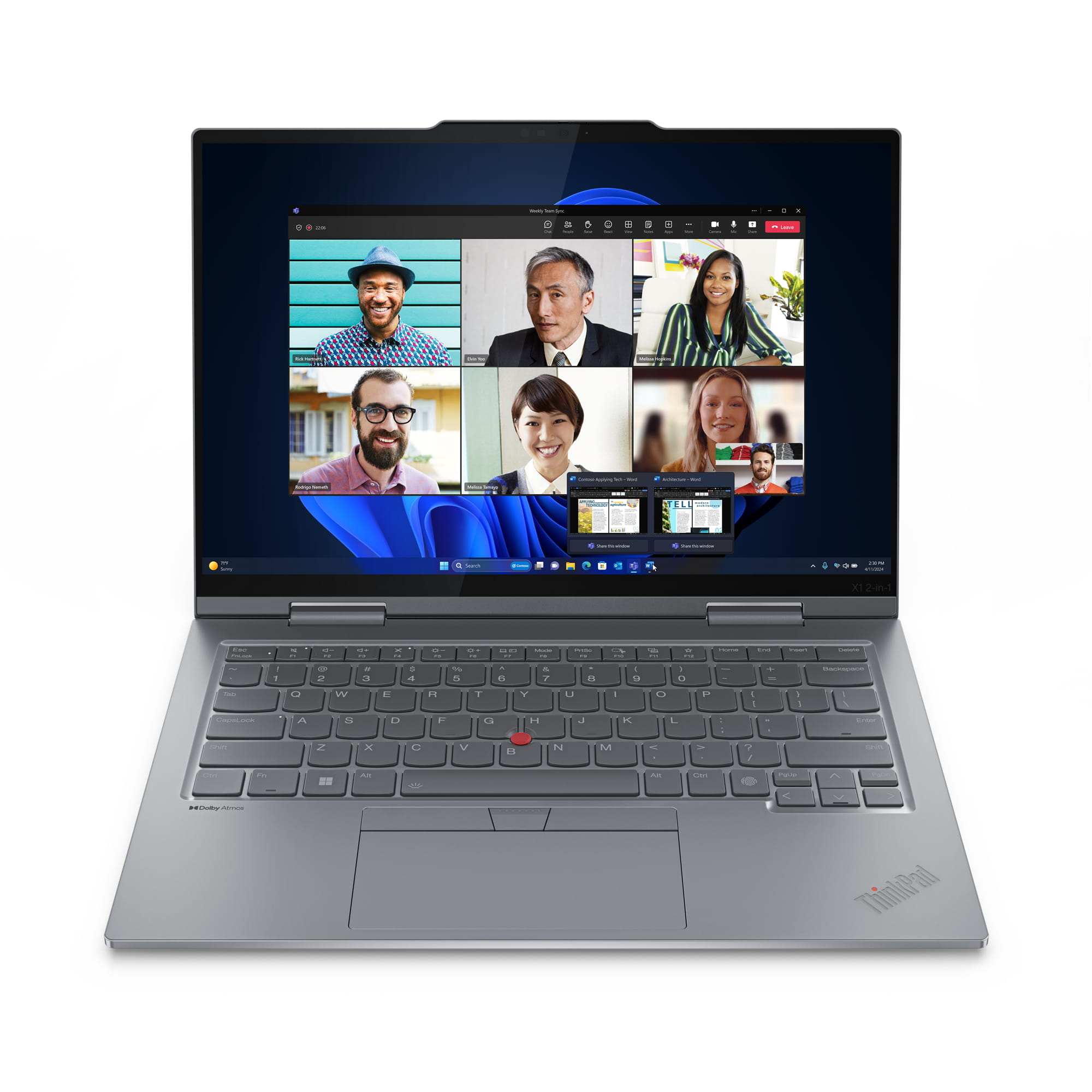 Lenovo ThinkPad X1 2-in-1 Gen 9 21KE - Flip-Design - Intel Core Ultra 5 125U / 1.3 GHz - Evo - Win 11 Pro - Intel Graphics - 16 GB RAM - 512 GB SSD TCG Opal Encryption 2, NVMe, Performance - 35.6 cm (14")