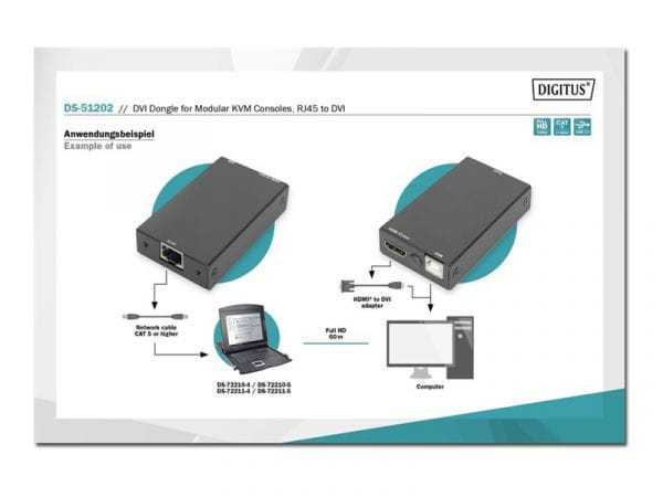 DIGITUS Netzwerk Converter und KVM DS-51202 3